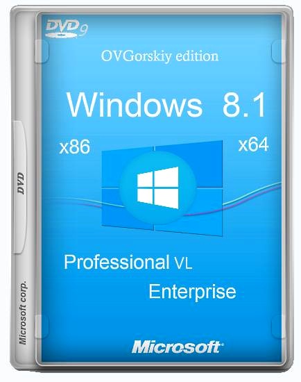 Microsoft® Windows® 8.1 Update3 4 in 1 Ru w.BootMenu by OVGorskiy 02.2015 DVD9 [Ru]